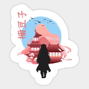 Demon Slayer Nezuko Kamado Abstract Sticker